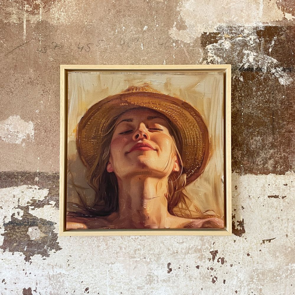 Sun Kissed - Kunstdruck mit Holzrahmen 40 x 40 cm - Pulver & Blei