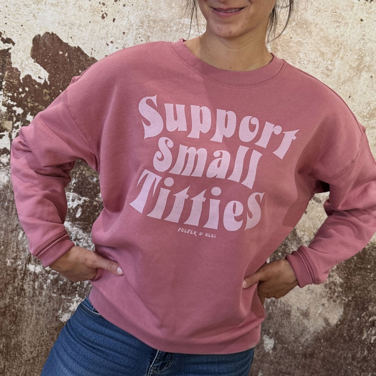 Support small Titties - Sweatshirt Vintage Red - Pulver & Blei