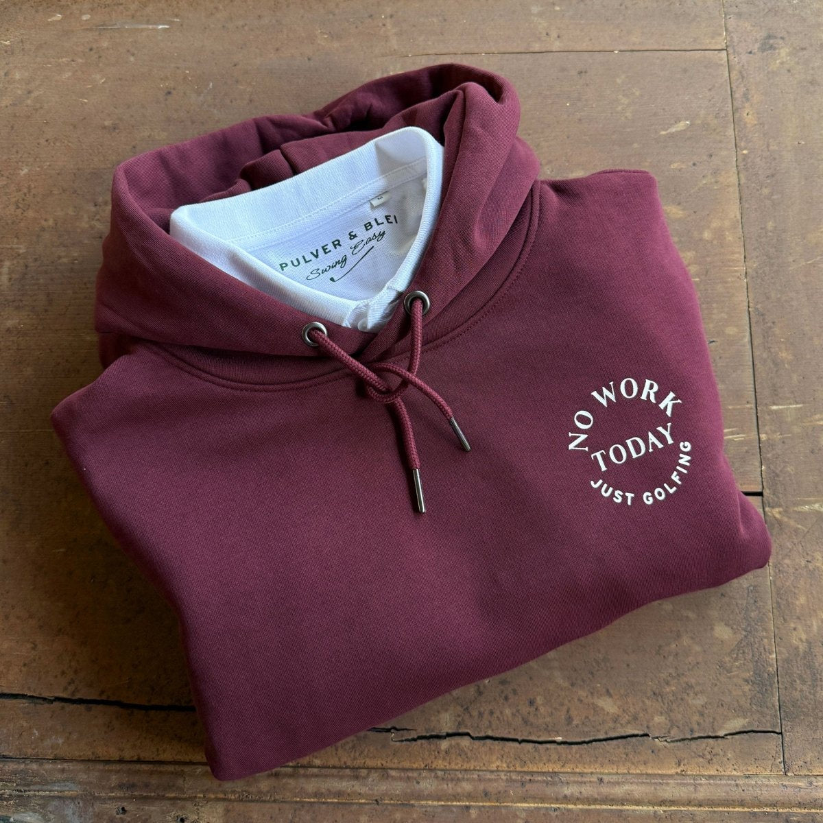 Swing Easy - Golf Hoodie Bordeaux - Pulver & Blei