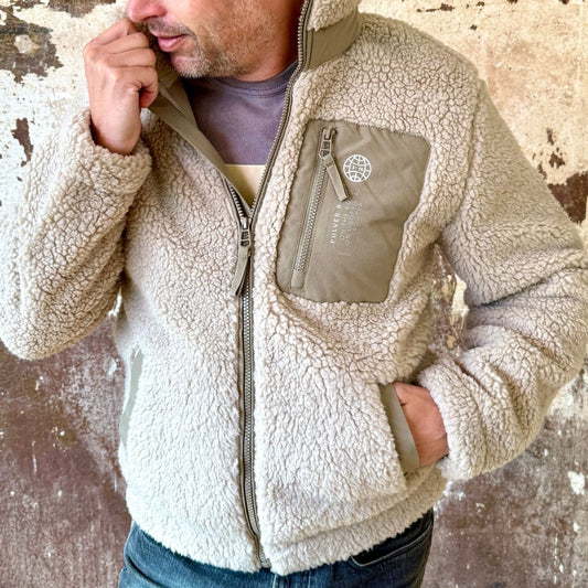 Teddy is back in Town - Sherpa Jacke Natur - Pulver & Blei