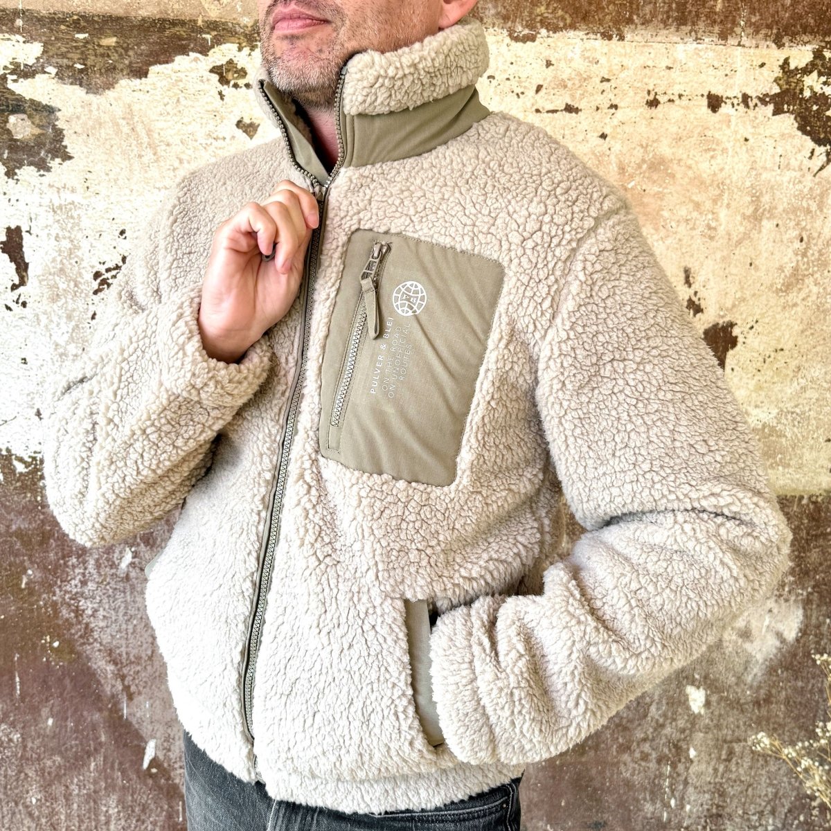 Teddy is back in Town - Sherpa Jacke Natur - Pulver & Blei