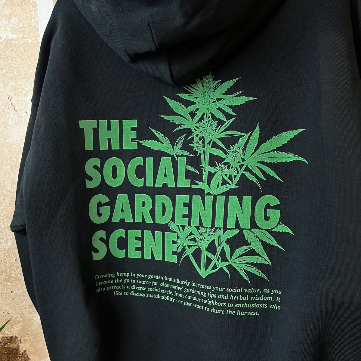 The Social Gardening - Oversize Hoody Black - Pulver & Blei