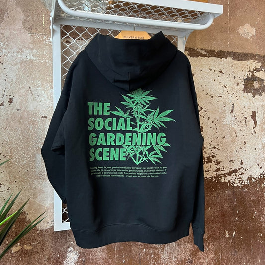The Social Gardening - Oversize Hoody Black - Pulver & Blei