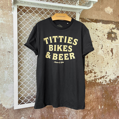 Titties Bikes & Beer - T-Shirt Unisex Black