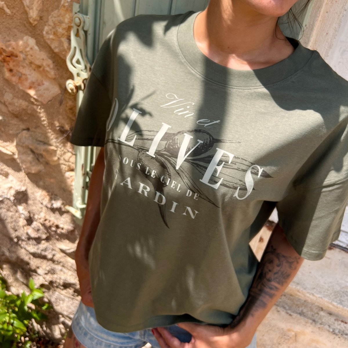 Vin et Olives - Oversize T-Shirt - Pulver & Blei