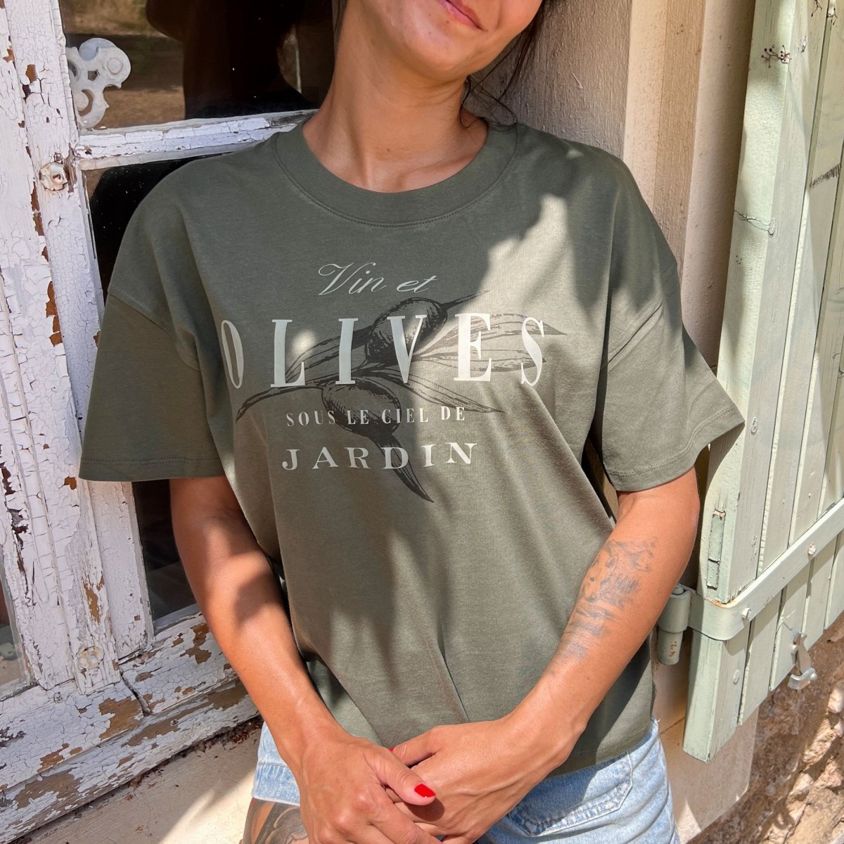 Vin et Olives - Oversize T-Shirt - Pulver & Blei