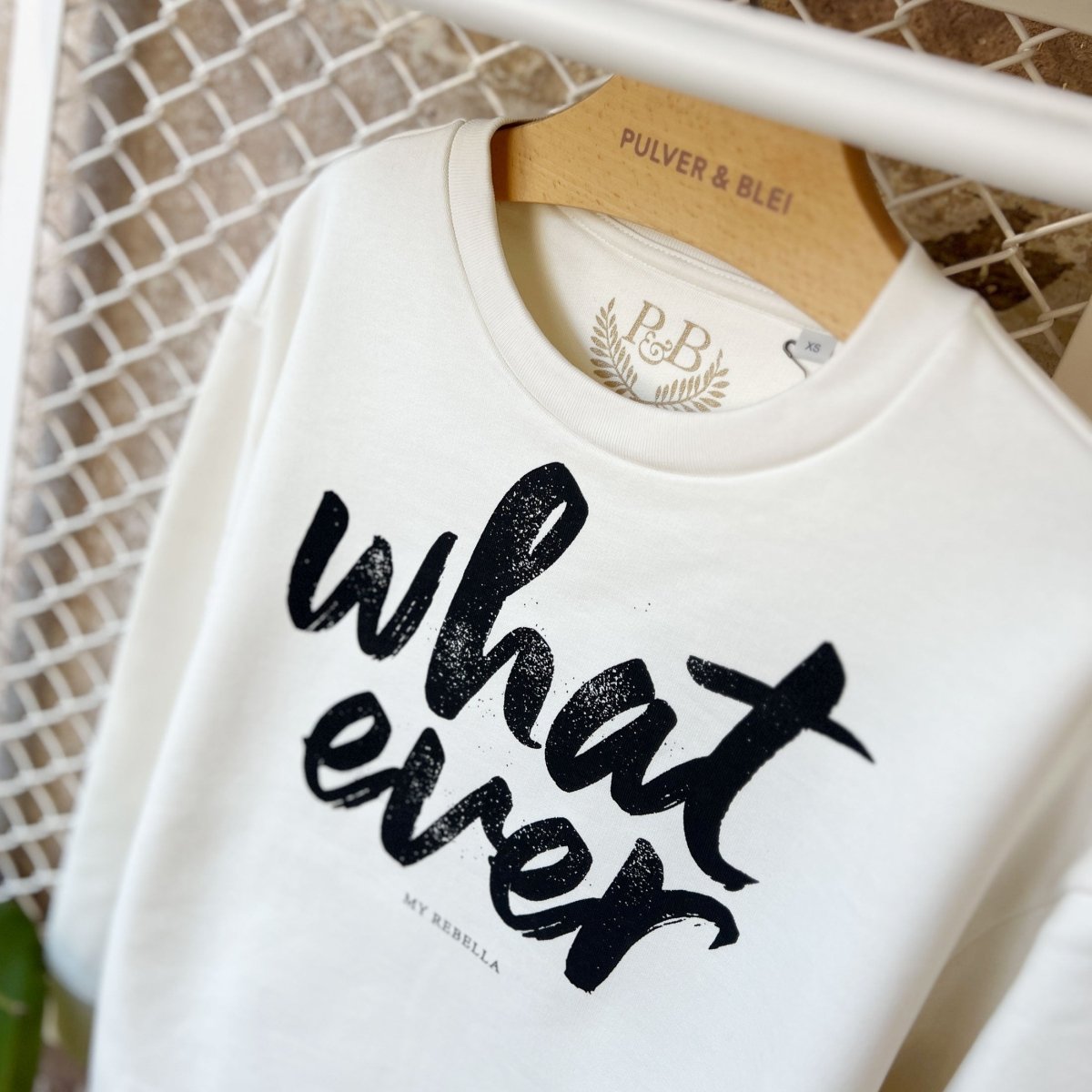 What Ever Sweatshirt - Natur - Pulver & Blei