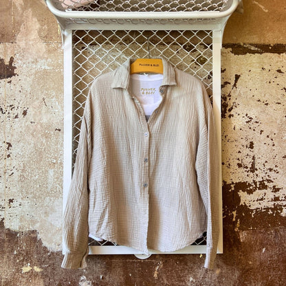 Your everyday calm - Loose Fit Hemd grau - Pulver & Blei
