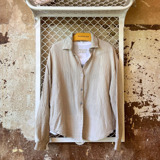 Your everyday calm - Loose Fit Hemd grau - Pulver & Blei