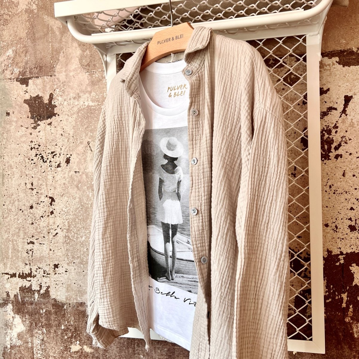 Your everyday calm - Loose Fit Hemd grau - Pulver & Blei