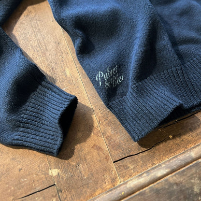 Zip - Strickpullover - Burrwood Blue - Pulver & Blei