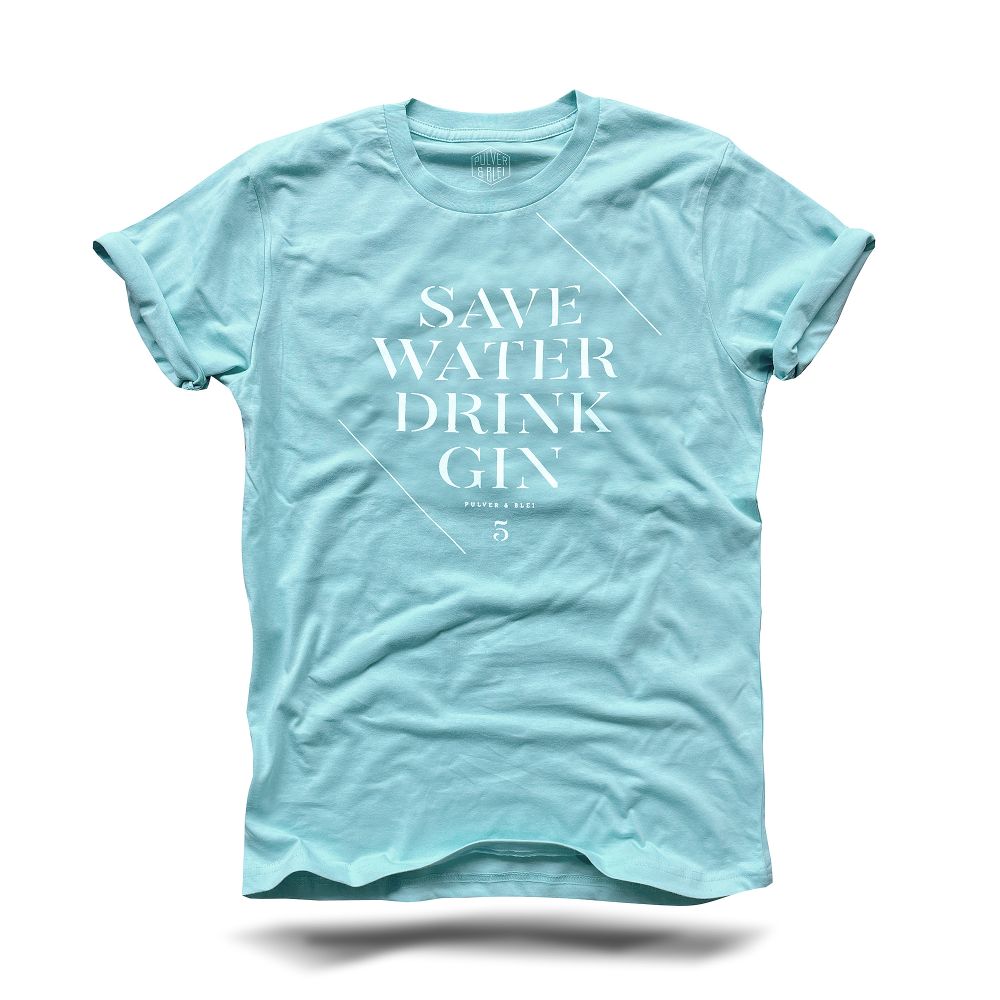 Save Water drink Gin - Men Turquoise