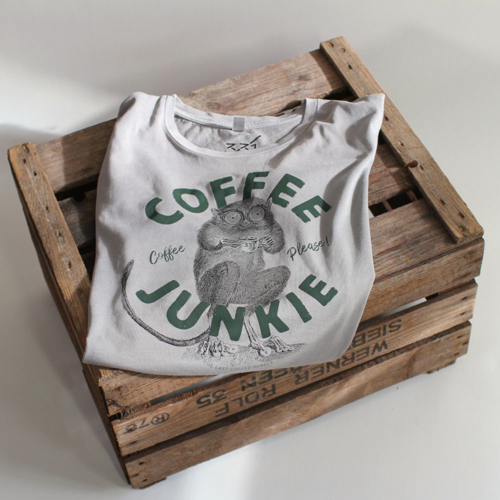 Coffee Junkie T-Shirt grau
