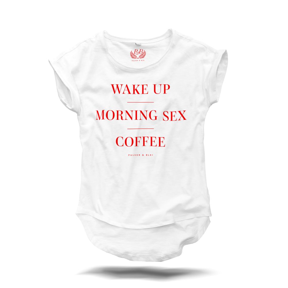 Wake Up Morning Sex Coffee T-Shirt White